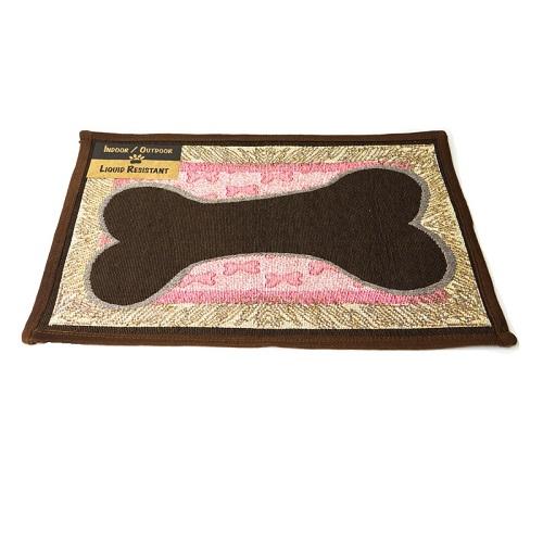 PB Paws & Co. Tapestry Pet Mats, Bone Sketch Pattern