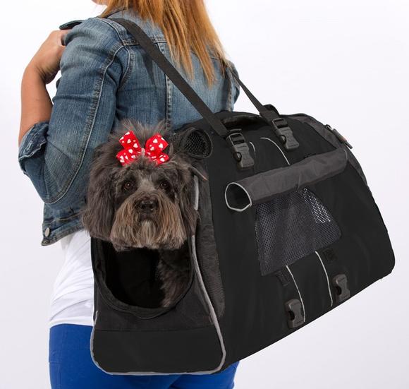 Petego Jet Set Forma Frame Carrier for Small Dogs, Cats & Other Small Animals, (Black)