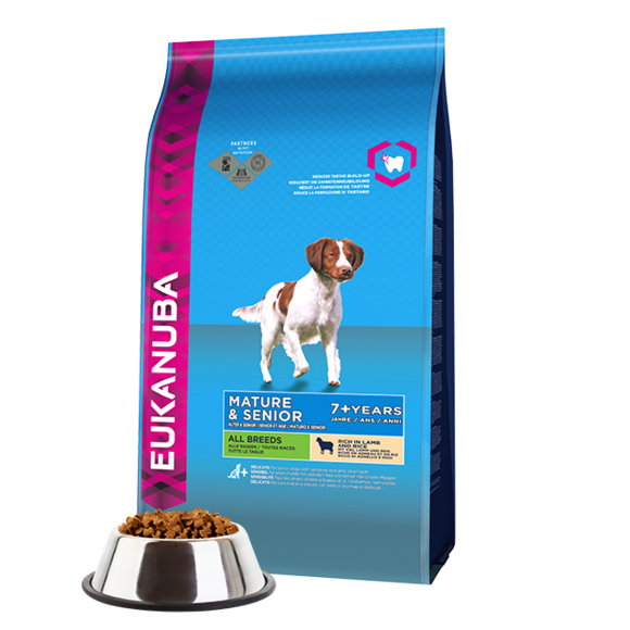 Eukanuba Mature & Senior Dry Dog Food For All Breeds, Lamb & Rice