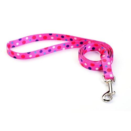 Tufflock Dog Leash, (Dotz Pink)