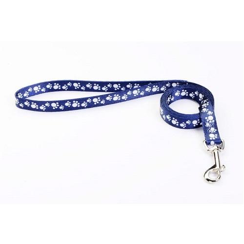 Tufflock Dog Leash, (Pawprints Navy)