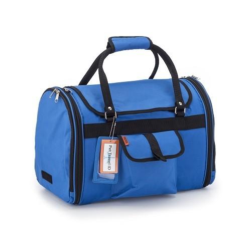 Prefer Pets Privacy Duffel Carrier For Dogs, Cats & Other Small Animals (Blue)
