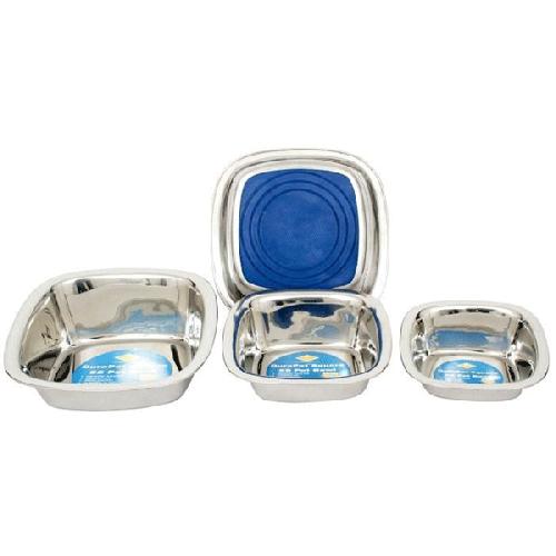 DuraPet Square Stainless Steel Pet Bowl