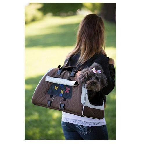 Petego Jet Set Forma Frame Carrier for Small Dogs, Cats & Other Small Animals, (Silver/Brown)