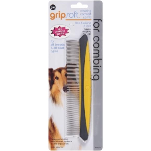 JW GripSoft Rotating Comfort Comb For Dogs