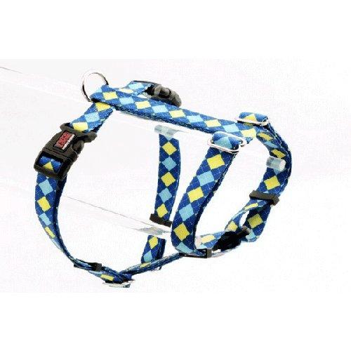 Tuff Lock Figure-H Dog Harness (Argyle Blue)