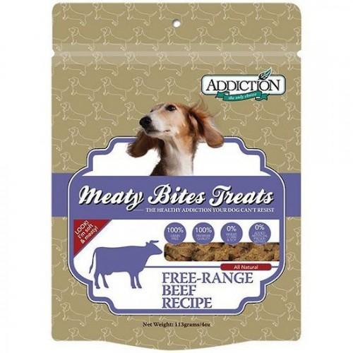 Addiction Meaty Bites Beef Dog Treats