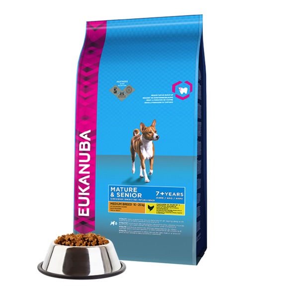 Eukanuba Mature & Senior Dry Dog Food For Medium Breed, Chicken