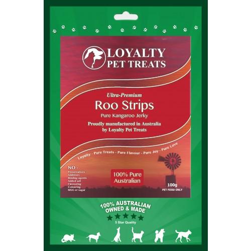 Loyalty Pet Roo Strips Pure Kangaroo Jerky Dog & Cats Treats