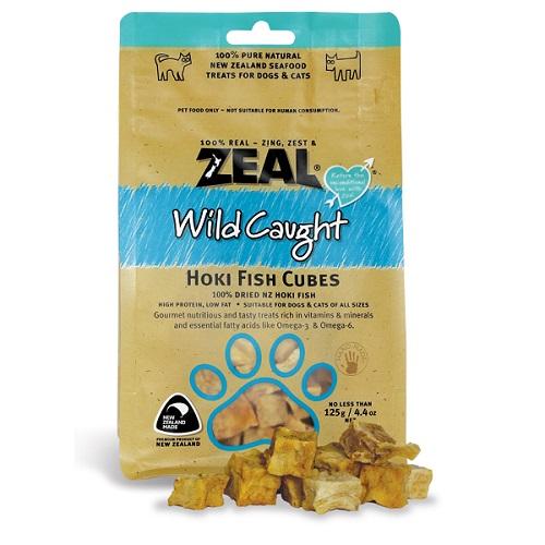 Zeal Wild Caught Dried Hoki Fish Cubes - Treats For Dogs & Cats