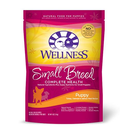 Wellness Complete Health Small Breed Puppy, Deboned Turkey, Oatmeal & Salmon Meal Recipe Dry Dog Food, 1.8kg