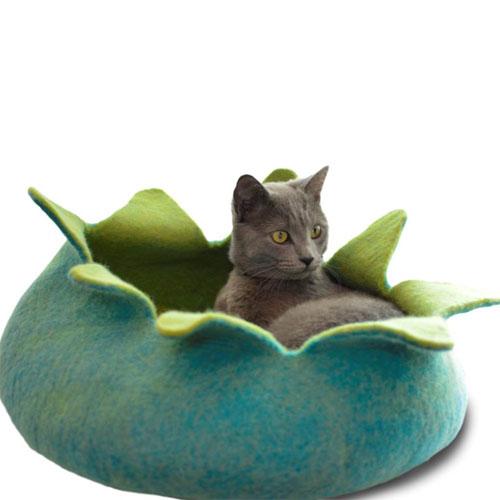 Dharma Dog Karma Cat Petal Basket Aqua For Cats & Small Dogs