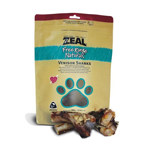 Zeal Free Range Naturals Dried Venison Shanks - Dog Treats