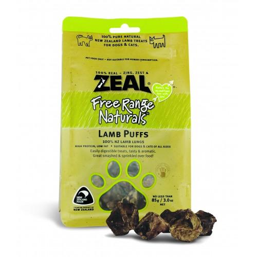 Zeal Free Range Naturals Dried Lamb Puffs - Treats For Dogs & Cats
