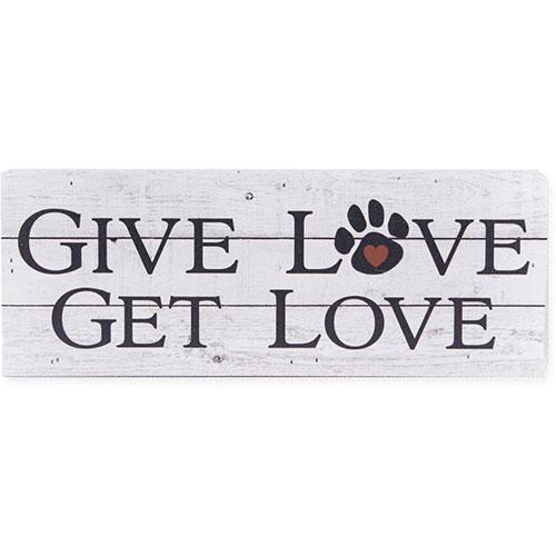 Dog Speak Large Pallet Box Sign - Give Love Get Love