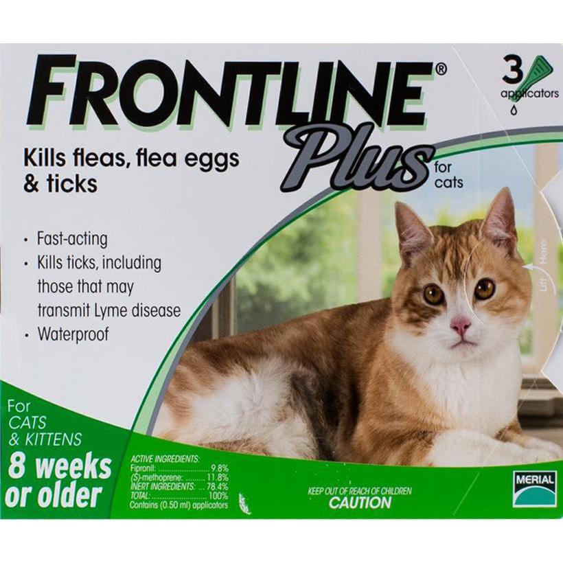 Frontline Plus for Cats 8 Week or Older - 3 Pipettes