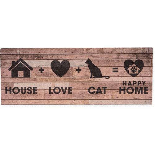 Dog Speak Large Pallet Box Sign - House + Cat + Love = Home