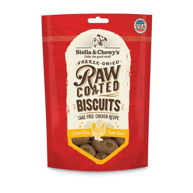 Stella & Chewy's Cage Free Chicken Recipe Raw Coated Biscuits Treats for Dogs