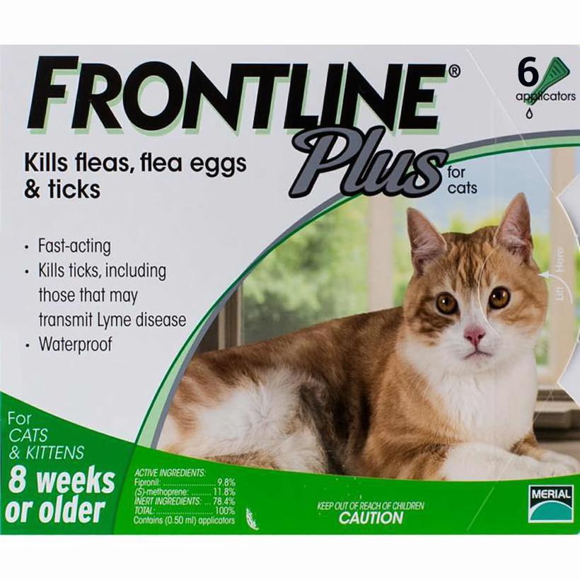 Frontline Plus for Cats 8 Week or Older - 6 Pipettes