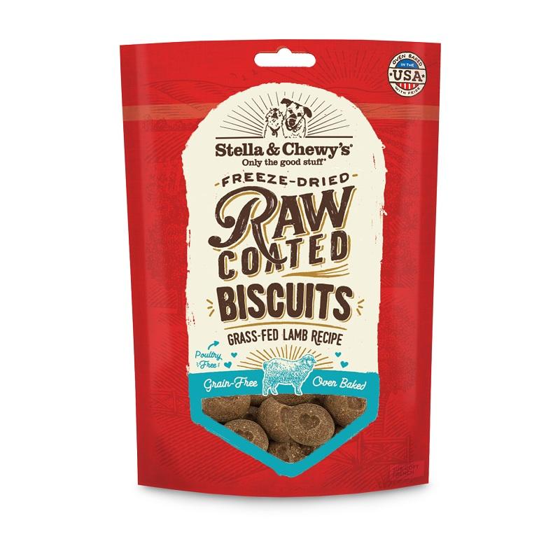 Stella & Chewy's Grass-Fed Lamb Raw Coated Biscuits Treats for Dogs