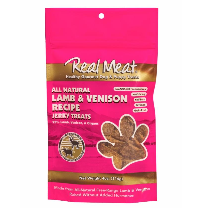 Real Meat All Natural Lamb & Venison Recipe Jerky Treats For Dogs
