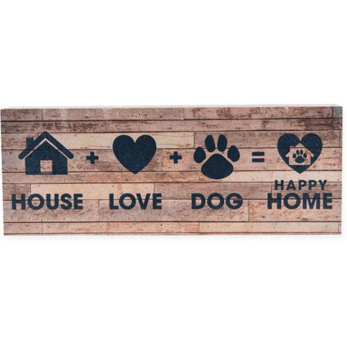 Dog Speak Large Pallet Box Sign - House + Dog + Love = Home