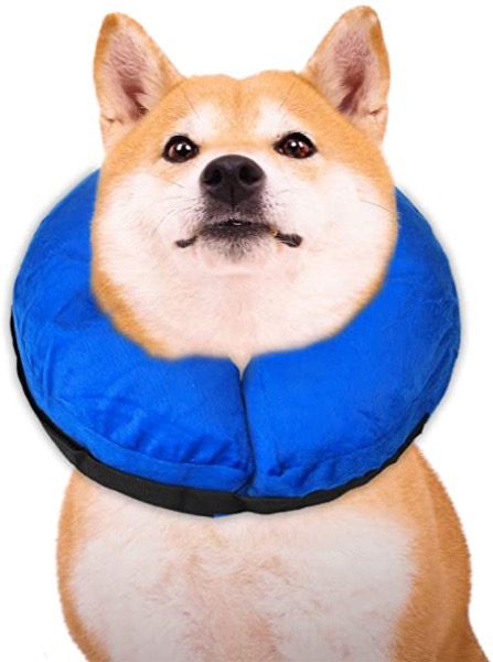TANDD Protective Inflatable Collar for Dogs and Cats, Comfortable Pets Post Operative Collar to Prevent Pets from Touching Biting Scratching at Injuries Wounds Stitches