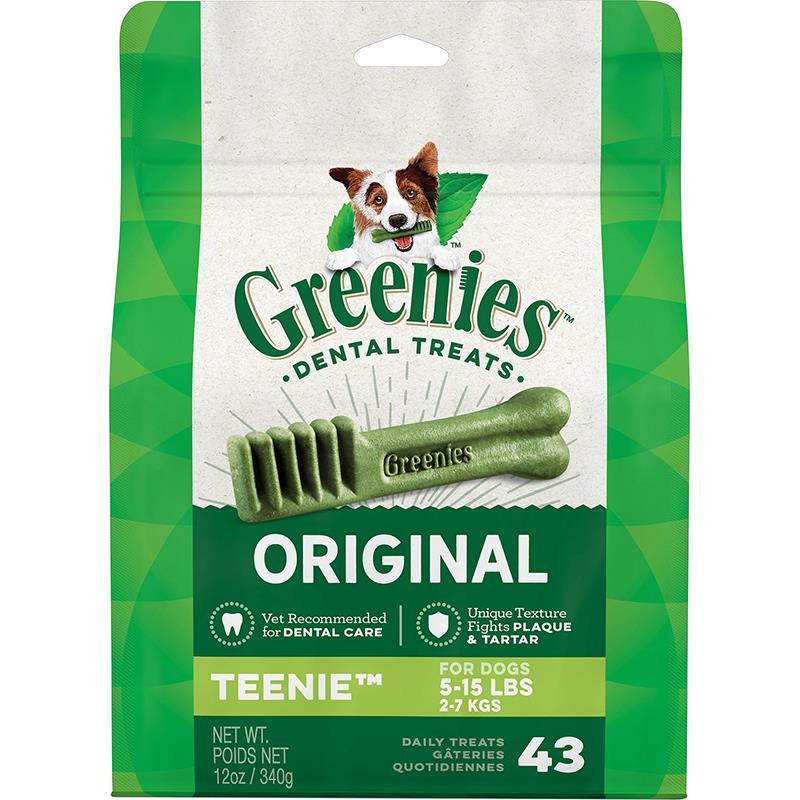 Greenies Original Teenie Dental Dog Treats 5-15 lbs 43 Count