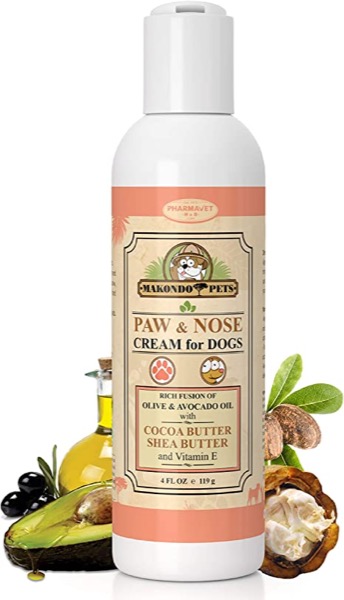 Dog Paw & Nose Cream Lotion Moisturizer | Healing Ointment Conditioner Butter Balm for Cracked Pads, Dry Rough Snout, Hyperkeratosis | Made in The USA Natural Paw Protection & Repair
