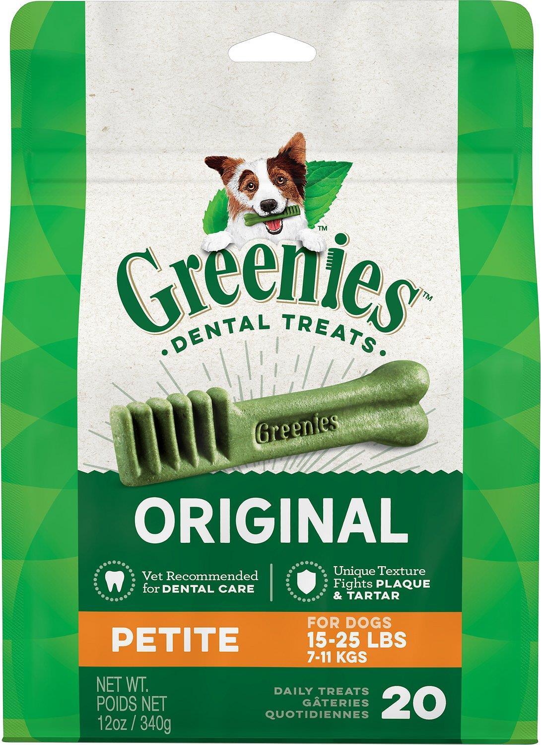 Greenies Original Petite Dental Dog Treats 15-25 lbs 20 Count