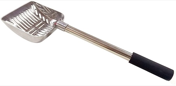 Cat Litter Scooper Metal Cat Litter Scoop Long Handle Cat Scoop Aluminum Litter Box Scooper Kitty Litter Scoop Non-Stick Stronger Large Cat Litter Sifter Scoop Manages Big Clumps of Multi-cat Families