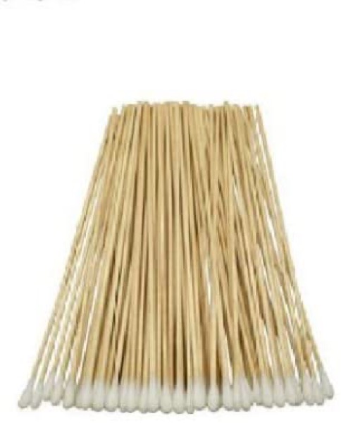 Cotton Swab Swab Applicator Q-tip 100 Pieces 6 inches Wood Handle Great for Dog Ears!