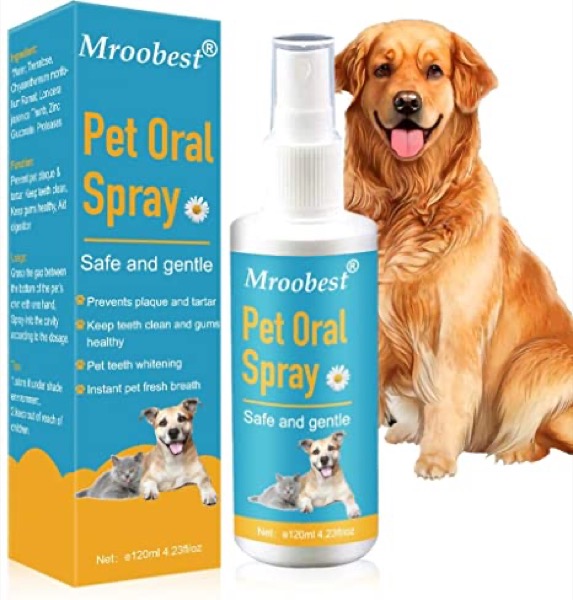 CIDBEST Dog Breath Freshener Spray, Pet Water Additive, Teeth & Gum Spray for Dogs Cats, Dog Dental Care for Bad Pet Breath-Oral Mouth Care, No Brushing, Easy to Apply