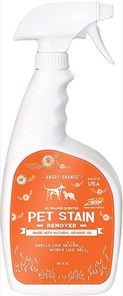 ANGRY ORANGE Enzyme Stain Cleaner & Pet Odor Eliminator, Dog & Cat Urine Destroyer for Floors & Carpet, 32oz