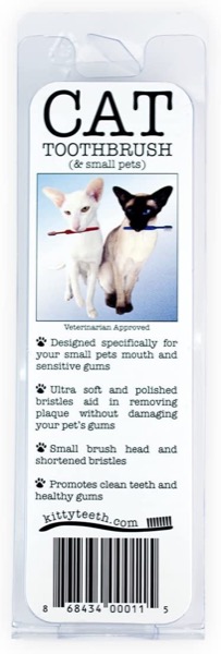 Kittyteeth Made in The USA - Pet Toothbrush Advanced Oral Hygiene Dental Care Low Bristle Profile & Small Brush Head