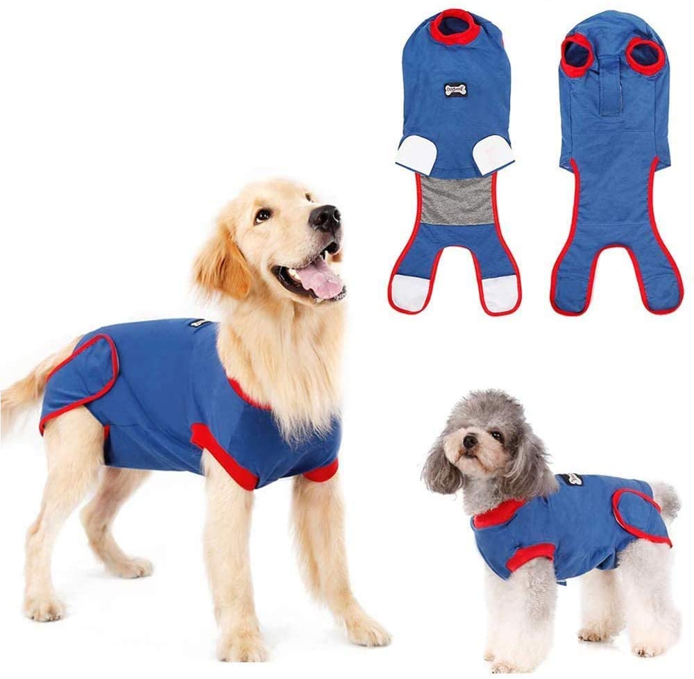 DogLemi Dog Recovery Suit, Pet Surgical Post-Operative Wounds Bandages Cone E-Collar Alternative, Prevent Licking, Bite, Weaning Protective Belly Clothes Onesie, and Other Pet 's Harassment