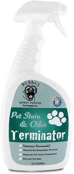 BUBBAS Super Strength Commercial Enzyme Cleaner - Pet Odor Eliminator | Enzymatic Stain Remover | Remove Dog Cat Urine Smell from Carpet, Rug or Hardwood Floor and Other Surfaces