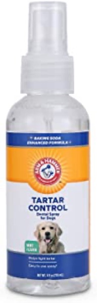 Arm & Hammer For Pets Dog Dental Care Tartar Control Dental Spray for Dogs | Reduces Plaque & Tartar Buildup Without Brushing | Mint Flavor, 4 Ounces