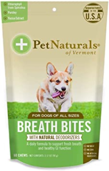Pet Naturals of Vermont - Breath Bites, Fresh Breath Dental Health Bites, 60 Bite-Sized Chews