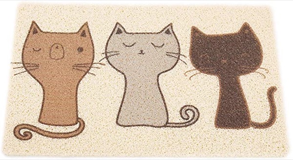 Dimolan Cat Litter Mat,Super Cute Cat Feeding Placemat for Puppy Pet Food Catching,Water-Resistant,Durable and Easy to Clean.