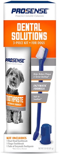 ProSense Dental Solutions for Dogs, Enzymatic Formula, 3-Piece Kit