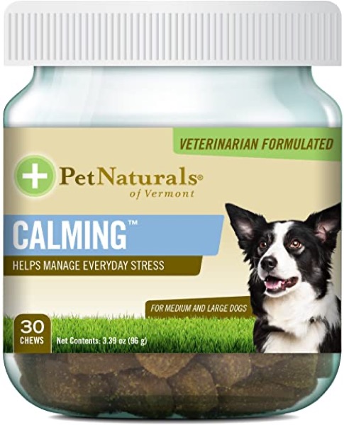 Pet Naturals of Vermont - Calming, Behavior Support for Medium & Large Dogs-30 Soft Chews