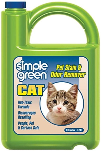 Cat Stain & Odor Remover - Enzyme Cleaner for Cat Urine, Feces, Blood, Vomit (1 gallon Refill)