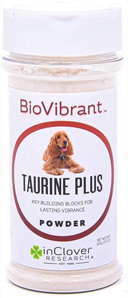InClover BioVibrant Taurine Plus 4 in 1 Supplement for Dogs and Cats! Adds Taurine and L-Carnitine to Support Heart, Brain, and Immune Health