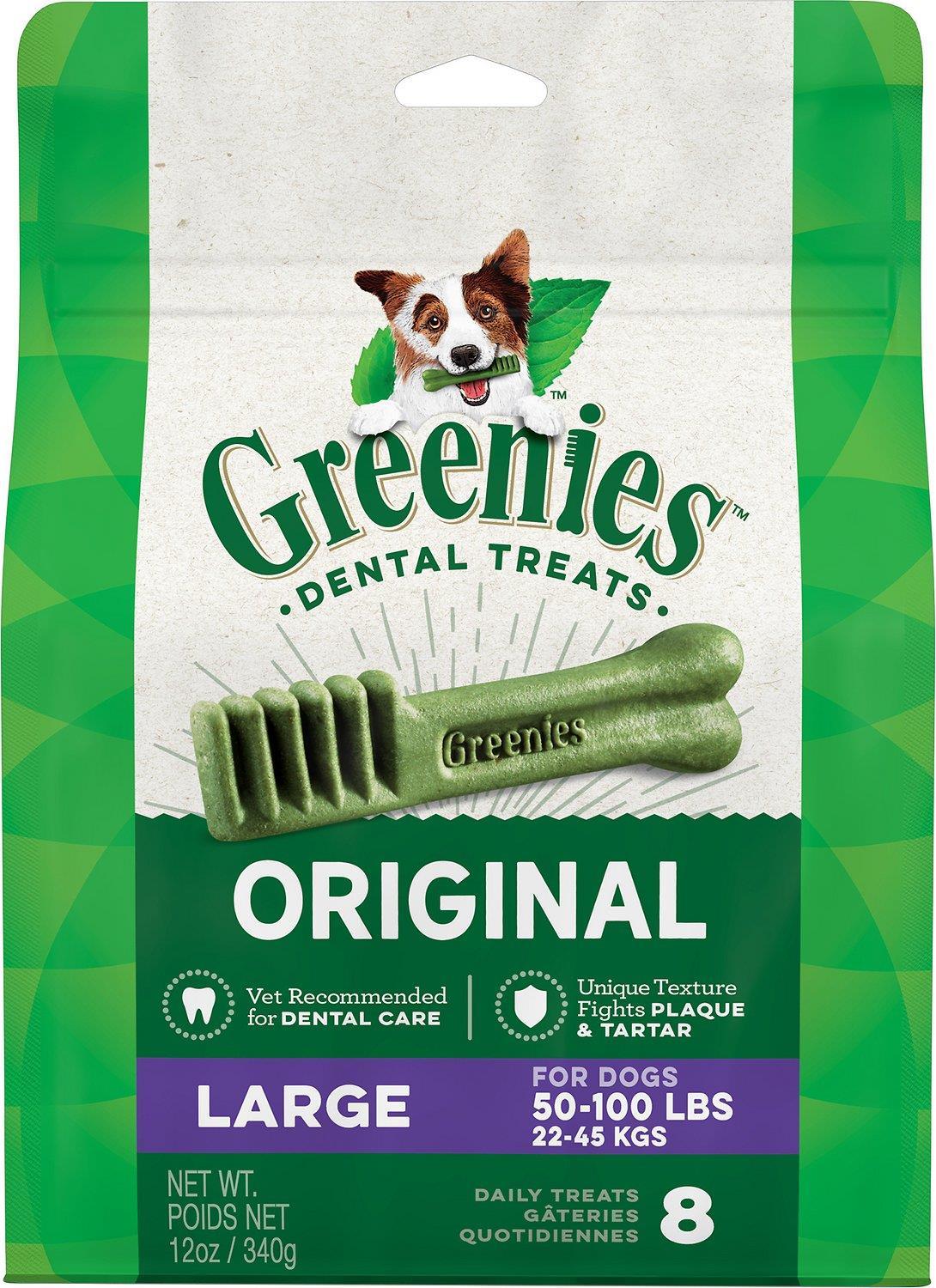 Greenies Original Large Dental Dog Treats 50-100 lbs 8 Count