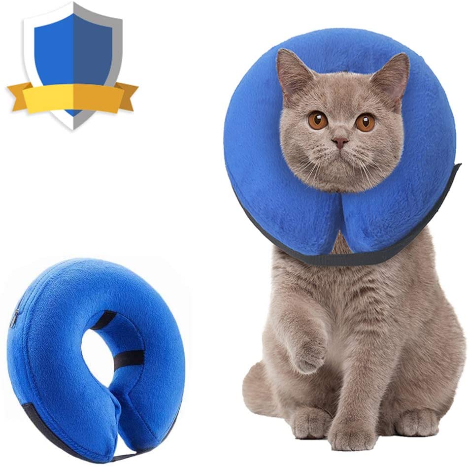 Supet Dog Cones After Surgery, Protective Inflatable Dog Collar Pet Recovery Collar Soft Pet Cone for Small Medium or Large Dogs and Cats Anti-Bite Lick Wound Healing