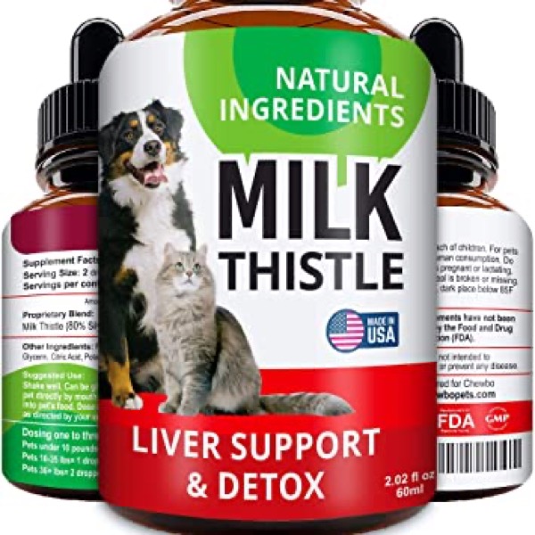 FurFinds Liver Support Supplement for Dogs & Cats - Milk Thistle Liver Detox - Canine Hepatic Care - Cat & Dog Liver Cleanse - Max Effect Liquid Drops