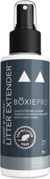 BoxiePro Scoop & Spray Litter Extender  Save Money & Extend the Life of Litter  Cleans Your Litter - Best Litter Box Odor Eliminator & Deodorizer  Natural Scent Free Odor Control