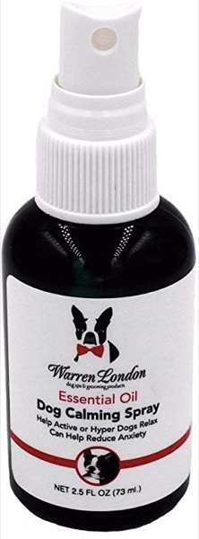 Warren London Essential Oil Dog Calming Spray - Naturally Relax & Relieve Anxiety for Hyper Active Pets - Made in USA