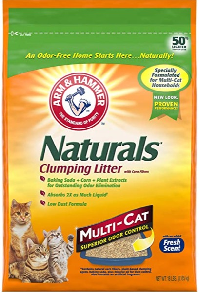 ARM & HAMMER Naturals Cat Litter, Multi Cat, 18lb Bag